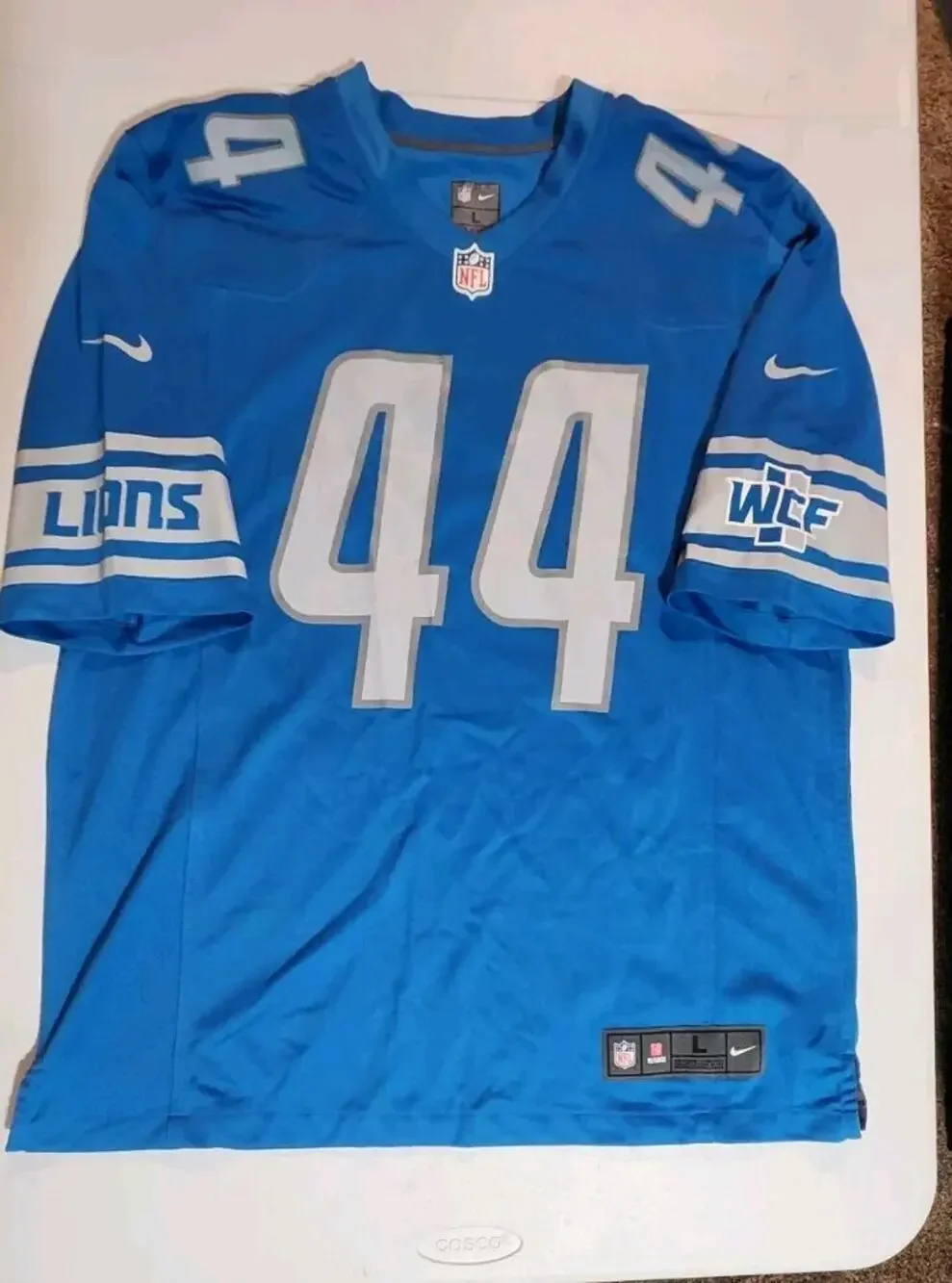 Nike Detroit Lions Malcolm Rodriguez #44 Rookie On-Field Home Jersey Large